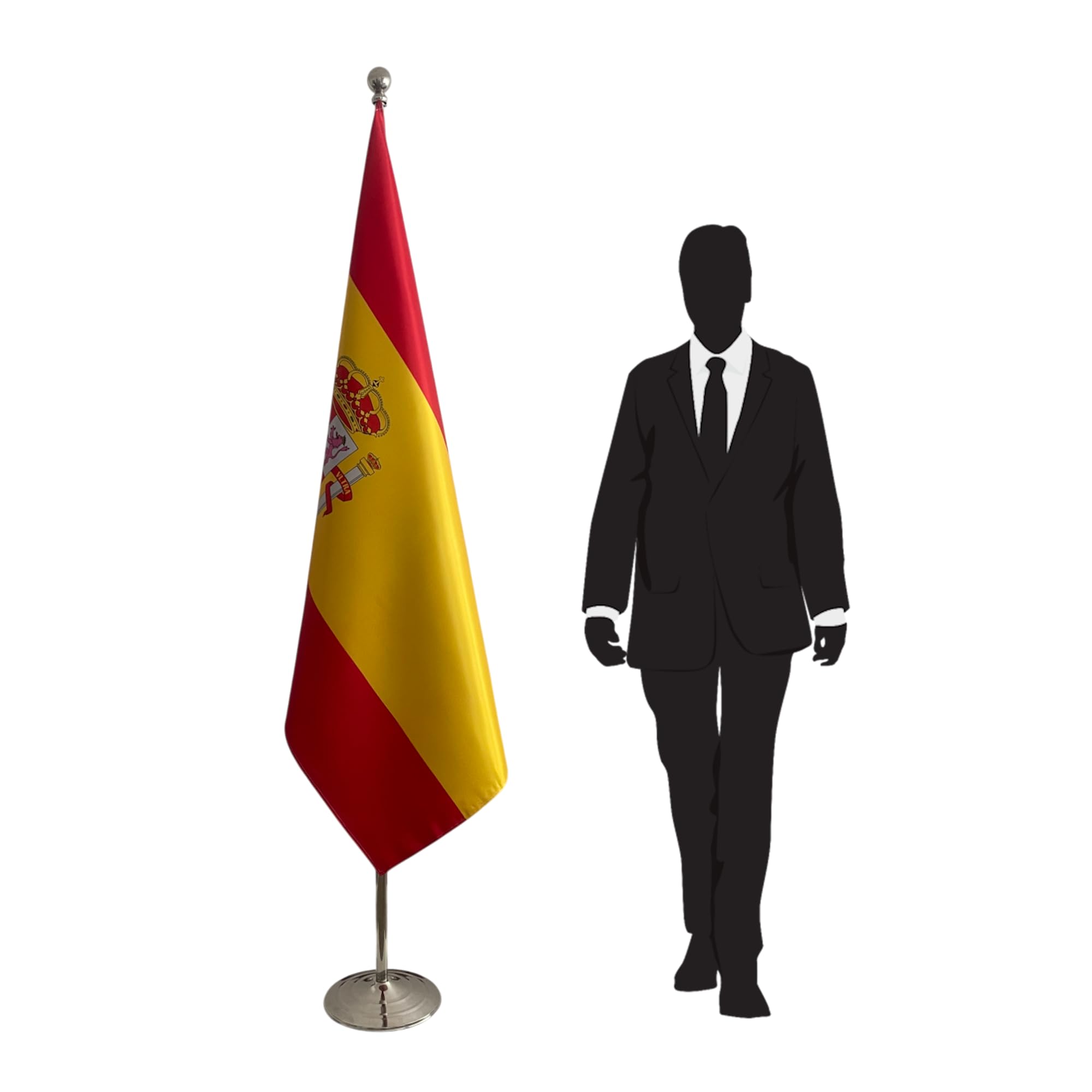 Drapeau espagnol protocolaire institutionnel pour ambassade et école