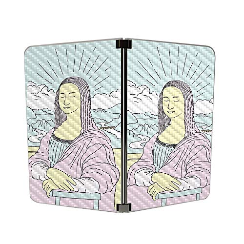 Image of MIGHTY SKINS MightySkins Carbon Fiber Skin for Microsoft Surface Duo - Modern Lisa | Protective, Durable Textured Carbon Fiber Finish | Easy to Apply, Remove, and Change Styles | Made in The USA