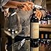 Stainless-Steel Wine Opener Professional Handle All-in-one Waiters Corkscrew Wine Opener Rosewood Beer Bottle Opener and Foil Cutter