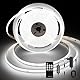 TTWAY COB LED Streifen 2M, 6000K Tageslicht LED Streifen mit Netzteil und Fernbedienung, DC24V, 480LEDs/M, CRI 90+, 8mm Breite, Dimmbare LED Strips für die Raumdekoration