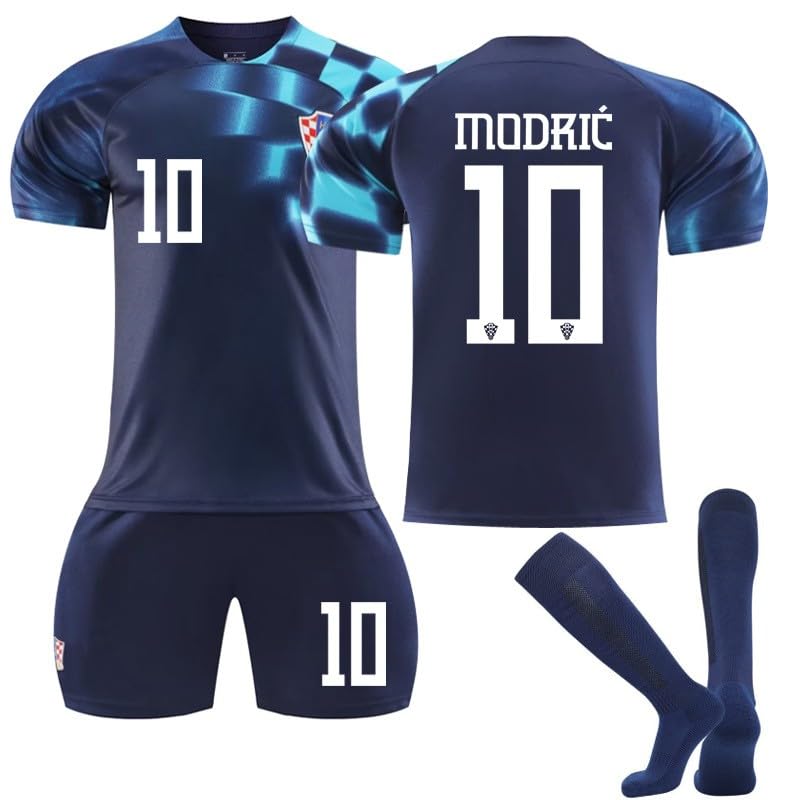 PANGKII Modrić Fußballtrikot für Kinder,Fußballtrikot,Kurzarmtrikot...