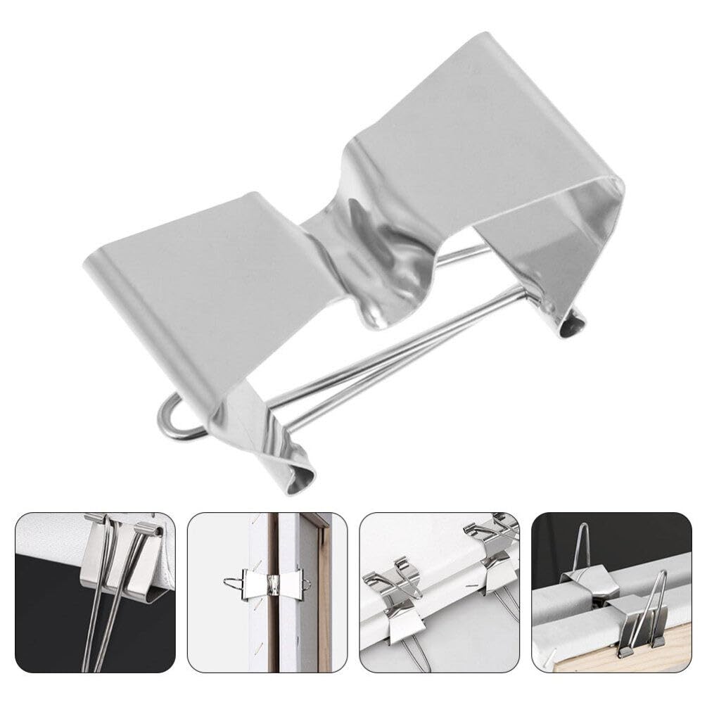 HOODANCOS 3pcs Oil Painting Canvas Clips Stainless Steel Frame Holder Canvas Carrier Supplies