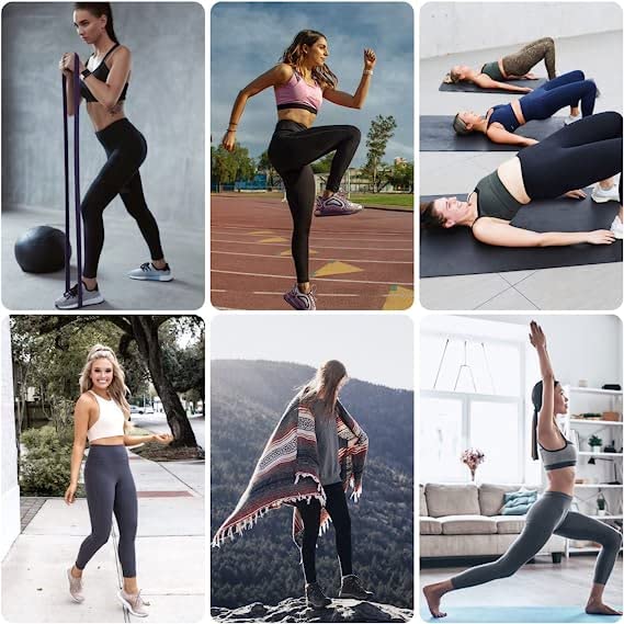 Regalia Procot Women's and Girls High Waist Yoga Sports Tummy Control Ankle Length Leggings Activewear Track Pants 4-Way Stretch, Zip Waist Pocket and 2 Side Pockets