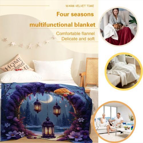 Manta Polar 220 x 240 Puerta Floral MarróN, Mantas para Cama 105 de Franela Cálida y Cómoda para Niños y Adultos, Mantitas para Sofá Reversible para Cubre Sofa Colchas, Fácil de cuidar