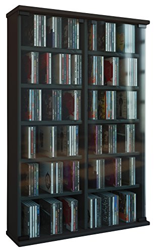 VCM Regal DVD CD Rack Turm Medienregal Medienschrank Aufbewahrung Schrank Holz Standregal Möbel in 6 Farben 'Roma'
