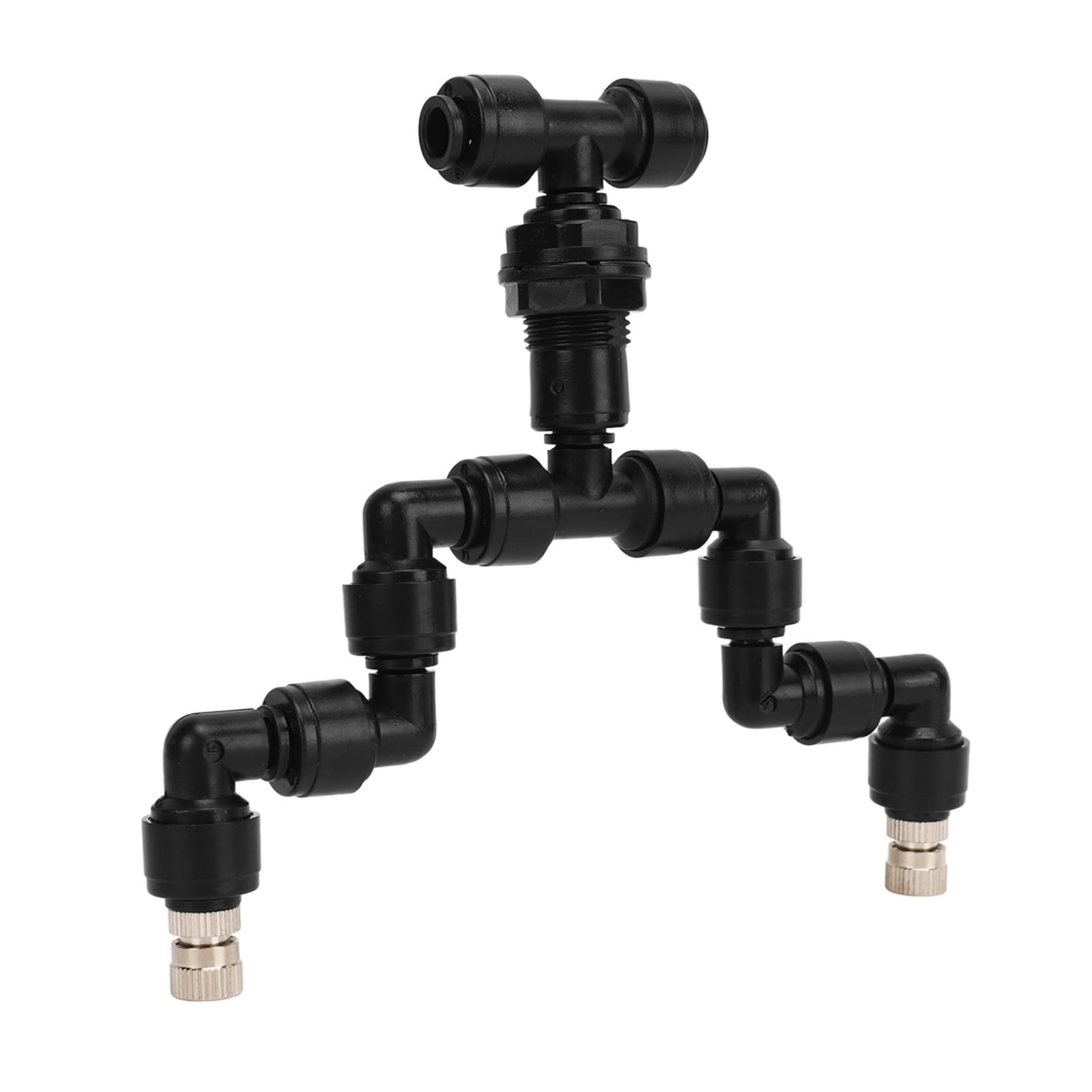 360 Degree Rotation Double Reptiles Sprinkler with Fine Misting Effect for Pet Feeding Box Silver