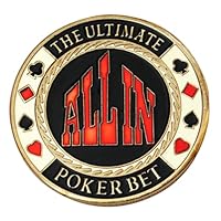 SOUTHJIELING Metal Chip Poker Button Dealers Pucks Buttons Poker Cards Guard Protector Metal Coin Poker Gift for Women Man