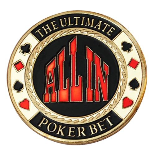 JOKOTI Professional Game Dealers Button Cards Guard Protector Metal Coin Chip Button for Entertainment