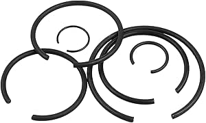 NINDEJIN 10-100pcs Black E-Clip Carbon Steel Snap Ring