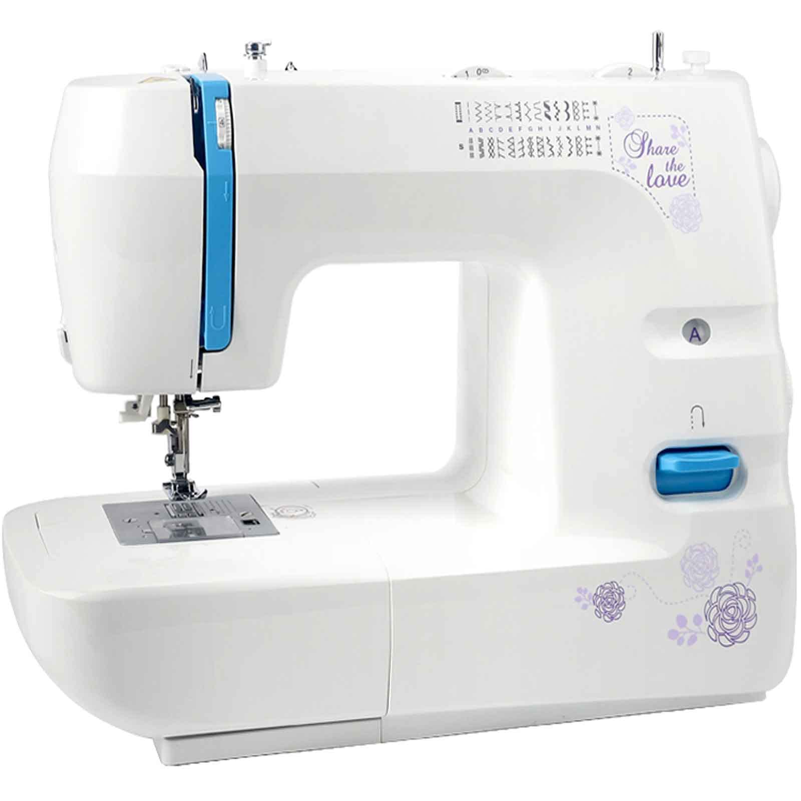 TreeSouth Mini Sewing Machine Electric Sewing Machine with 26 Stitches Overlock Sewing Machine fast threading LED light various accessories