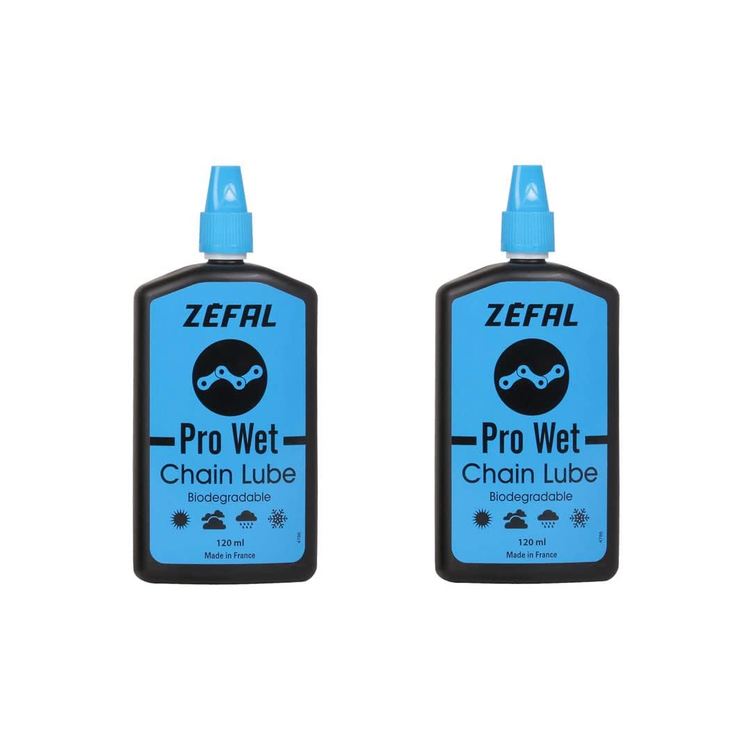 ZEFAL Pro Wet Chain Lube - Biodegradable All Weather Bicycle Chain Lubricant - 2 x 120ml