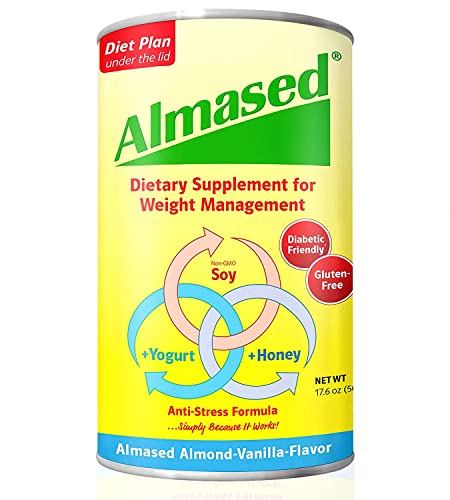 almased vanilla meal replacement shake - low-glycemic high plant base protein powder- nutritional weight health support supplement - vanilla flavor - 176 oz 11 pound 2 pack