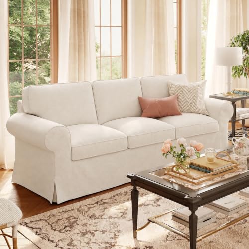 Ektorp 3 Seat Sofa Cover Slipcover Replacement Made for IKEA Ektorp 3 Seat Sofa Cover, Couch Cover Not Include The Sofa Body,Cool White