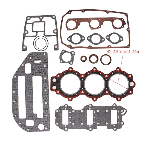 Image of Boat Engine 398047 0398047 438904 0438904 777421 Power Head Powerhead Gasket Set Kits for Evinrude Johnson OMC BRP Outboard Motor 50HP 60HP 65HP 70HP 3cyl, fit Sierra 18-4323