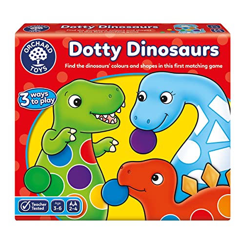 Orchard_Toys Dotty Dinosaurs - Juego educativo sobre formas y colores (importado de Reino Unido)