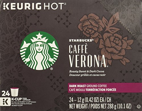 Image of Starbucks K-Cup Coffee Pods-Dark Roast Coffee-Caffe Verona for Keurig Brewers-100% Arabica-4 boxes (96 pods total)