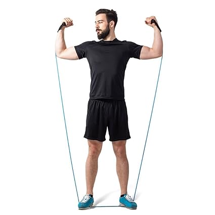 Aurion Pull String - Body Building Training, Pull Rope Rubber Exerciser, Toning Tube