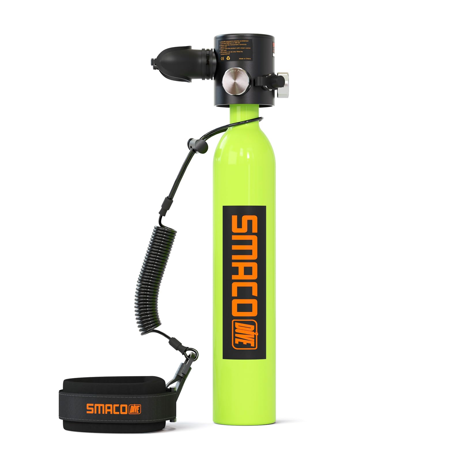 SMACO S300 Plus Mini Scuba Tank 0.5L Lung Air Tank Portable Mini Diving Tank Reusable Pony Bottle up to 10 Minutes Dive Time Backup Diving Oxygen Cylinder for Underwater Exploration Rescue