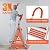 LUISLADDERS 3 Step Ladder Aluminum Lightweight Folding Step Stool Portable Home and Kitchen Anti-Slip Stepladder 330lbs EN131