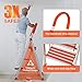 LUISLADDERS 3 Step Ladder Aluminum Lightweight Folding Step Stool Portable Home and Kitchen Anti-Slip Stepladder 350lbs EN131