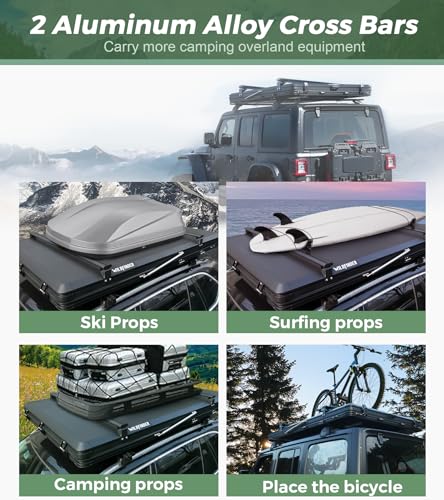 Rooftop Tent Hard Shell Roof Top Tent Hardshell Suitable for Jeep SUV Truck Van，Camping Car Roof Tent for 2-3 Person