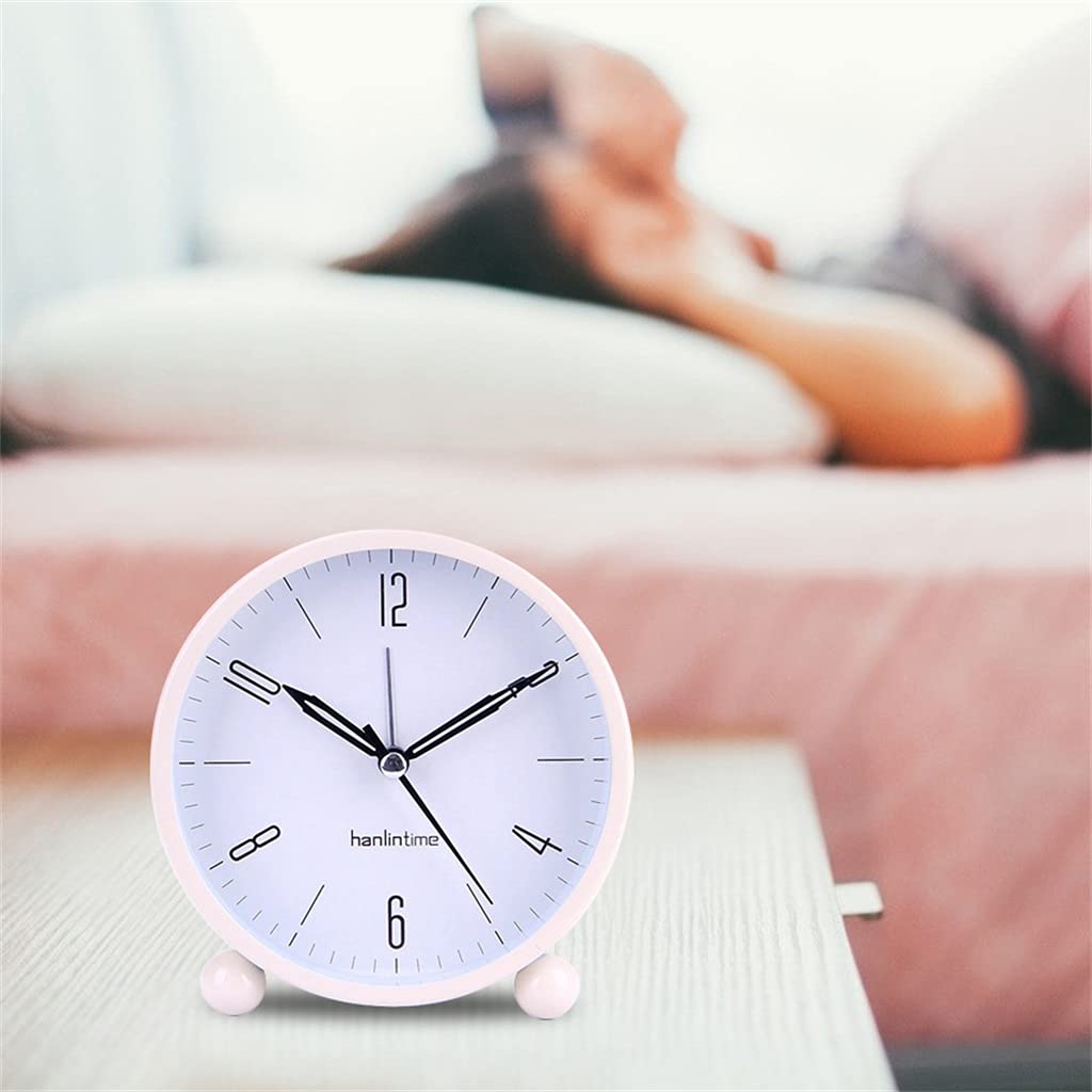 Orologio Digitale Rotondo Da Tavolo Con Sveglia Silenziosa Decorazione Luminosa Per L'orologio Sul Comodino Della Camera Letto(Blanco)