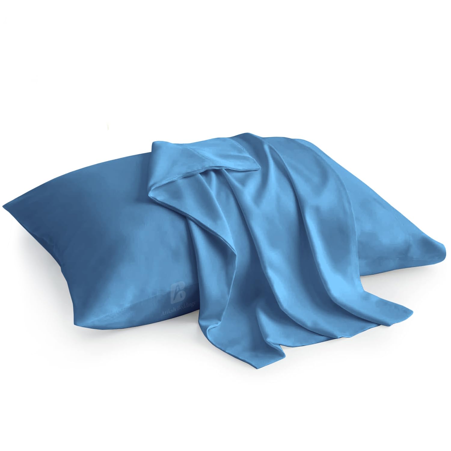 Atiksh Beddings Pack of 2 Toddler Travel 13x18 Pillow Cases 100% Soft Egyptian Cotton, 600 Thread Count with Zipper Closure for Small Travel