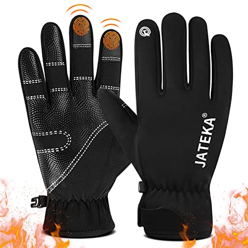 JATEKA Gants d'hiver Gants tactiles pour homme et femme - Gants chauds - Gants de sport coupe-vent imperméables antidérapants pour moto, vélo, ski, neige, alpinisme, course à pied Cover