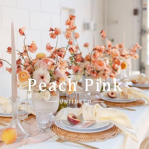Image of 8 Rolls Crepe Paper Streamers, Peach Pink Streamers Party Decorations for Baby Shower Bridal Shower Wedding Bachelorette Party Girls Birthday Boho Decor