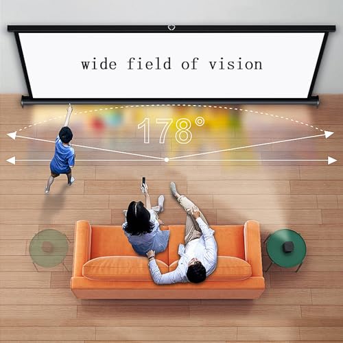 Pantalla manual retractable proyector 50in 16:9 miniatura 3