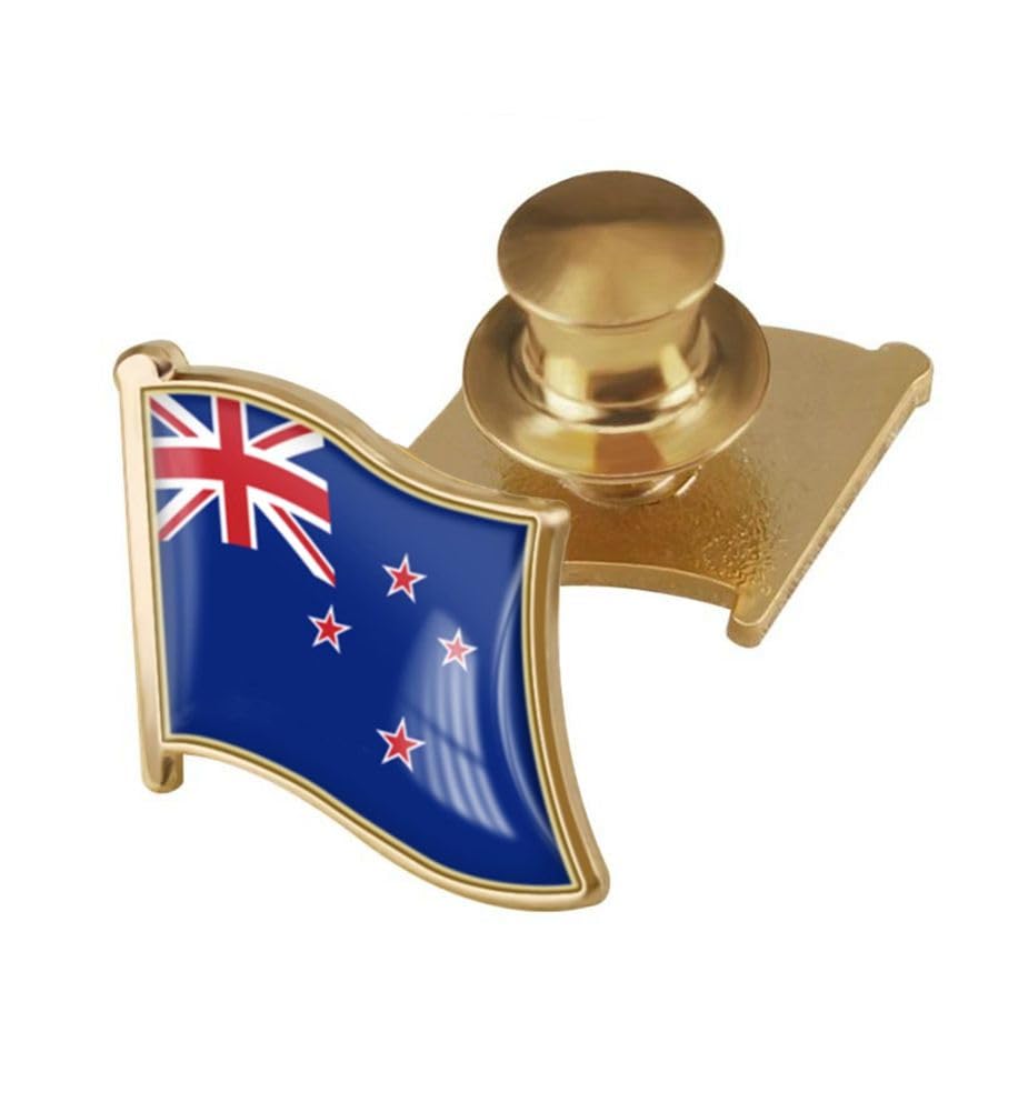 vmcoatduCountry Flag Backs Locking Pin Keepers Locking Clasp Pin Badge International Travel Brooch Metal Alloy Souvenir Pin 0.75x0.7 Inch Small Pin