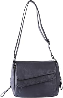 Borsa a tracolla da donna, in morbida pelle, classica piccola e quadrata
