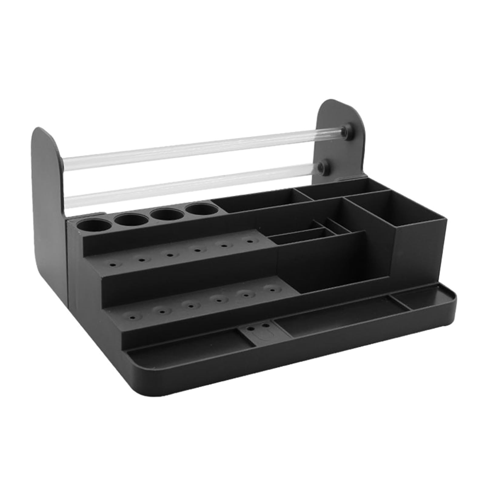 Jazuaiao Black Tool Holder For Screwdriver Set Nonslip Desktop Organizers Suitable For Diyer Enthusiasts Small Workshop Items Nonslip Base Tool Storage Tray