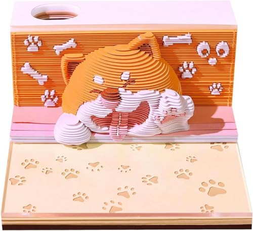 Amazon.co.jp: Citybaby可愛い柴犬3Dカレンダーかわいいワンちゃんメモ