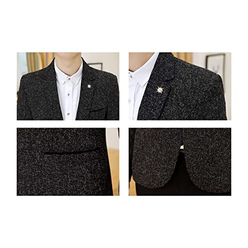 Ternos Para Homens, Jaqueta De Traje De Lapela De Colarinho Casual Com Bolsos, Blazers Para O