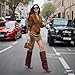 COMFITORIA Womens Knee High Boots, Fold Over Shark Boots Stiletto Heels Slouchy Long Boot Pointed Toe Thigh High Dress Shoes Sexy Fashion Tall Boot for Women with Zipper