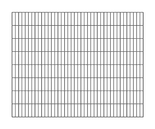 Alberts 642938 Doppelstabmattenzaun | verschiedene Längen und Höhen | kunststoffbeschichtet anthrazit | Höhe 160 cm