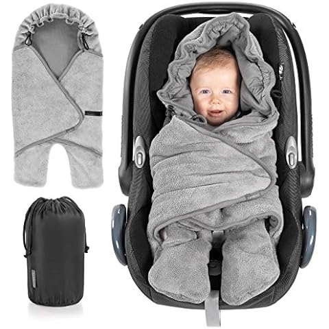 ZAMBOO Baby Car Seat Wrap Blanket with Hood Cover