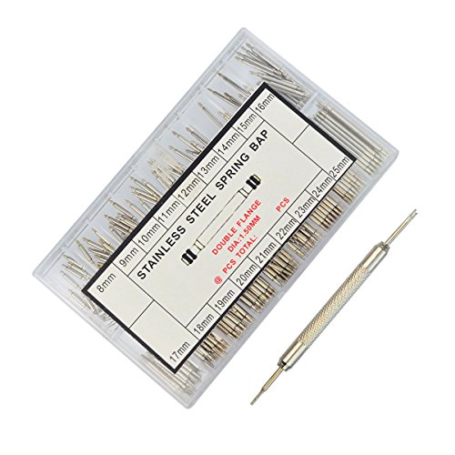 Yookat Watch Remover Repair Tool Set Stainless Steel Watch Spring Bar with 360pcs Spring Bar Watch Link Pins with Size 8-25mm