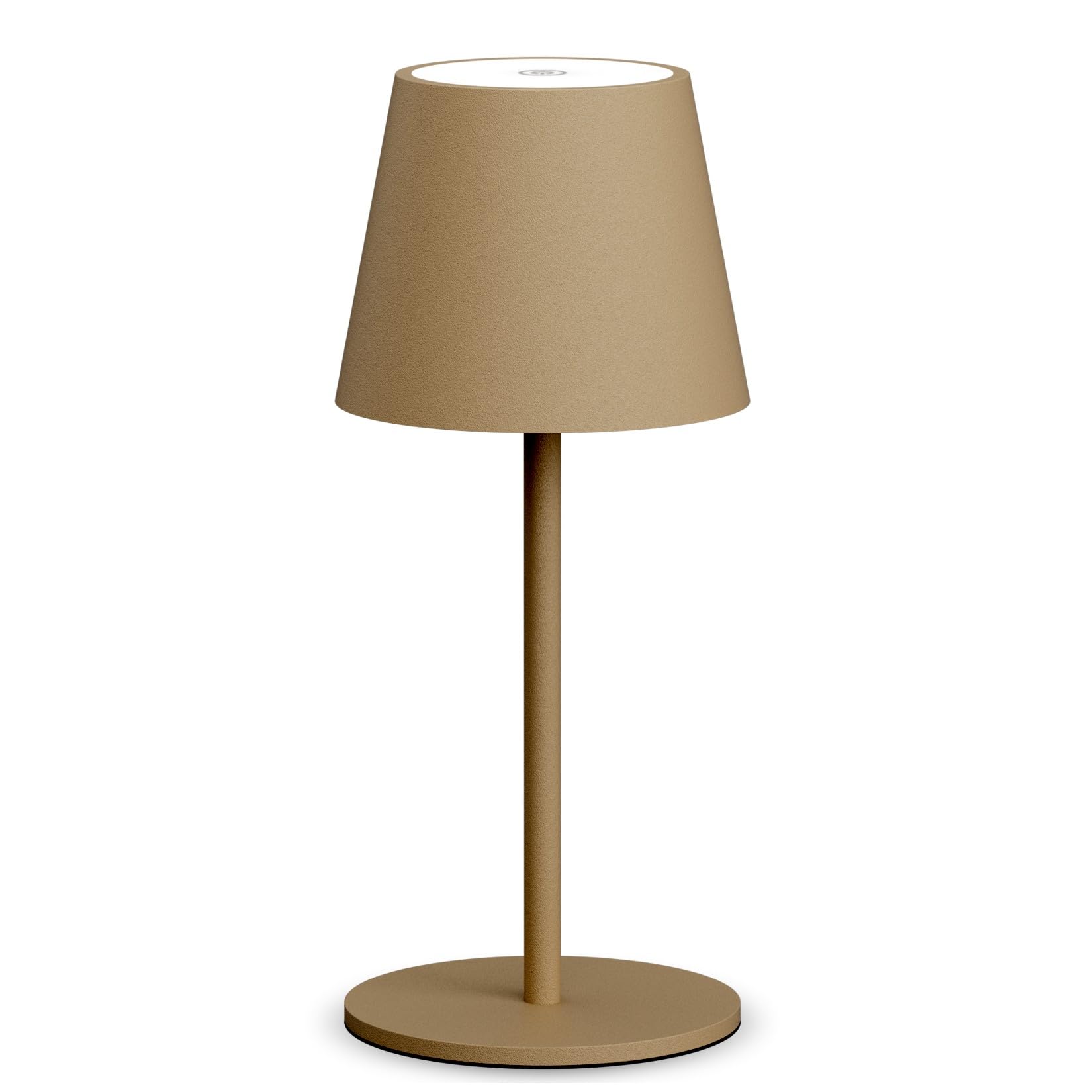 lundwa Dimmbare led akku tischleuchte 26CM, 5000mAh camping lampe akku aufladbar, 3W 3000K tischleuchte kabellos, IP54 Outdoor Tischlampe für Restaurant, Schlafzimmer, Bar