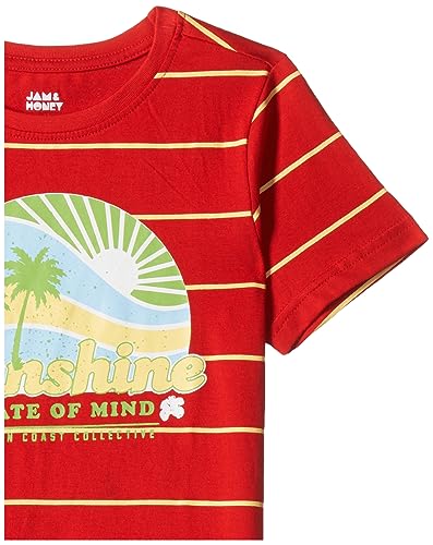 Image of Amazon Brand - Jam & Honey Boys 100% Cotton Printed Half Sleeves T-Shirt | Age 2-12 Years