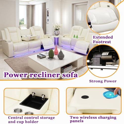 Electric recliner sofa set