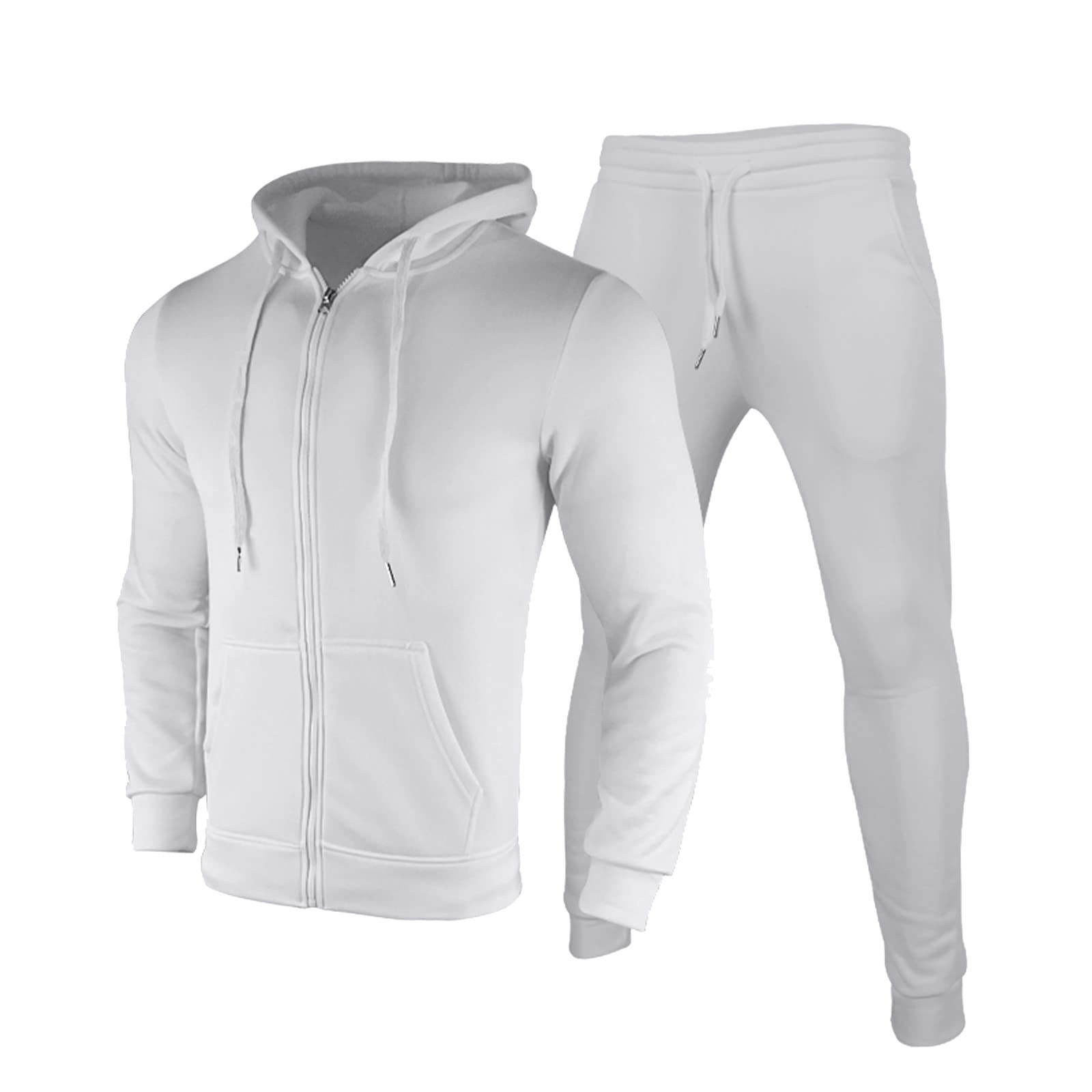 Hombres Jogging Chándal Invierno Fitness Sudadera con Capucha y Pantalones Deportivos