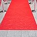Blue Panda Red Carpet Runner for Party - 3 Ft x 50 Ft, Red Polyester Carpet for Wedding Aisle, Prom Decorations, Movie Theme Party & Proposal Decor