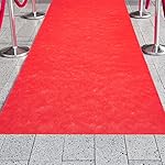 Blue Panda Red Carpet Runner for Party - 3 Ft x 50 Ft, Red Polyester Carpet for Wedding Aisle, Prom Decorations, Movie Theme Party & Proposal Decor - Image 2