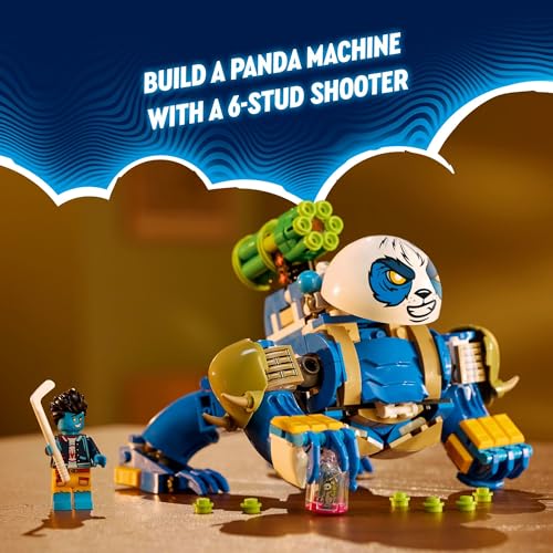 Image of LEGO DREAMZzz Logan The Mighty Panda Animal Toy with 2 Minifigures Included, Rebuildable Animal Playset, Creative Gift for Kids Ages 7 and up, 71480