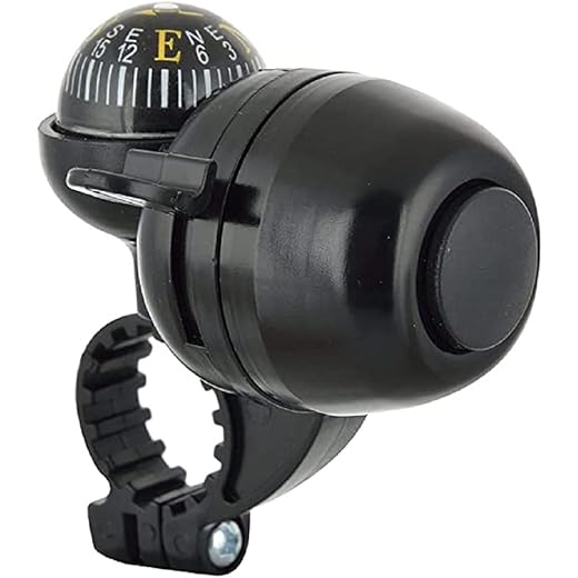 Ilsha® Bicycle Navigation Durable Quality Cycle Bell for Bicycle Ultra-Loud Cycle Horn Bike Compass Direction identifier Handlebar Bell (Black)