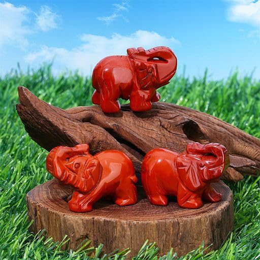 Amazon.co.jp: YATOJUZI 2インチ レッドジャスパー 象の装飾