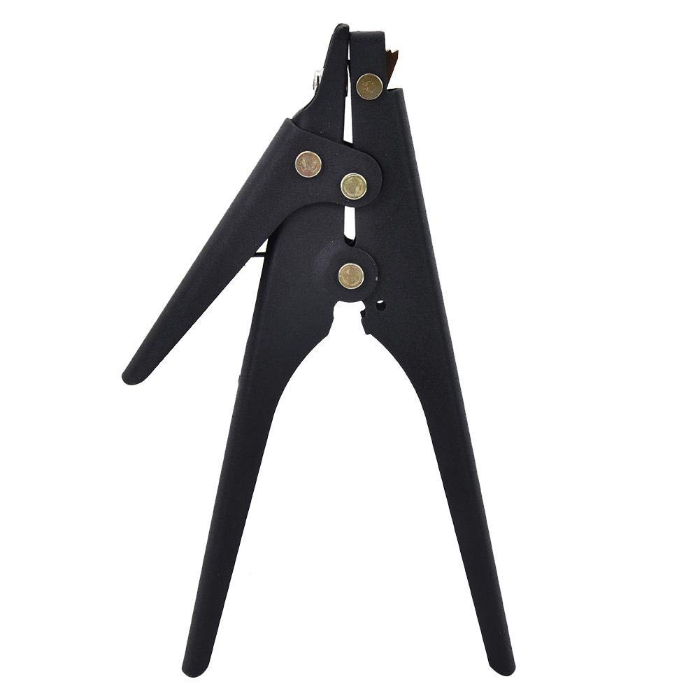 Fdit Black Nylon Cable Tie Gun, 2.4-9Mm Plastic Zip Tie Tensioning Tool, 2 In 1 Tensioning And Cutting Tool For Plastic Nylon Cable Tie Or Fasteners