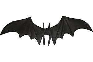 Unisex Strap-On Gothic Black Bat Wings - Devil Dragon Halloween Costume Accessories - One Size